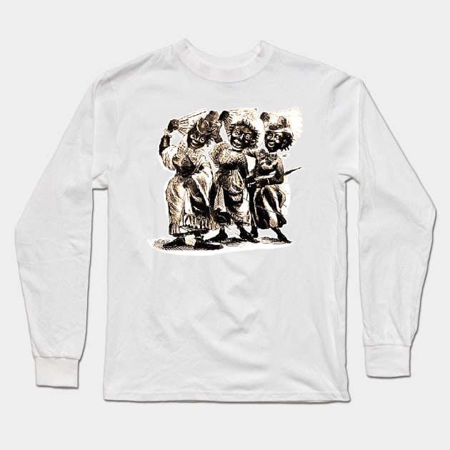 three girls dancing Long Sleeve T-Shirt by Marccelus